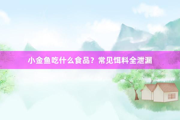 小金鱼吃什么食品？常见饵料全泄漏